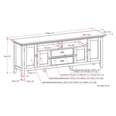 Redmond - TV Media Stand - Distressed Gray