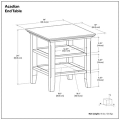 Acadian - End Table - Black
