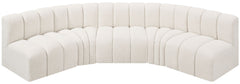 Arc - Boucle Fabric 5 Piece U-Shaped Modular Sofa