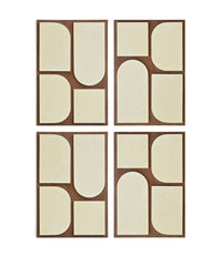 Icon - Mango Wood 4 Piece Wall Art