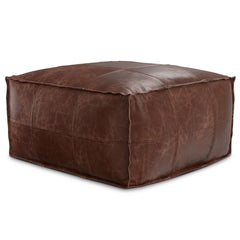 Sheffield - Coffee Table Pouf - Distressed Brown