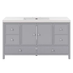 Bathroom Vanity With Separate Sink, Soft Close Doors And 4 Drawers
