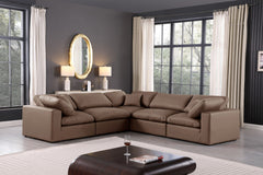 Comfy - 5 Piece Faux Leather Modular Corner Sectional