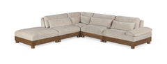 Turin - Chenille Fabric Upholstered Modular Sectional - Taupe