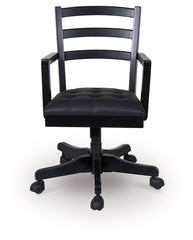Wildenauer - Home Office Swivel Desk Chair - Brown / Black