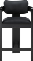 Sacha - Vegan Leather Upholstered Counter Stool With Black Base