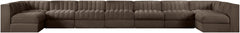 Rummi - Armless Velvet Performance Fabric Upholstered 9 Piece Modular Sectional