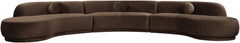 Avra - 177.5" Velvet Performance Fabric Upholstered Sectional