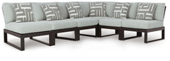 Beachloft - 6-Piece Outdoor Sectional - Black / Gray