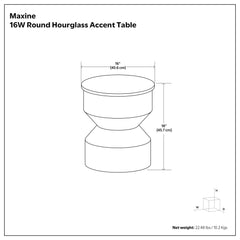 Maxine - Side Table - Black White