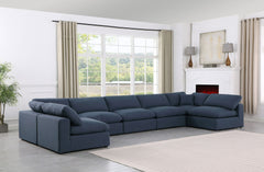 Comfy - 7 Piece Linen Modular Armless Sectional