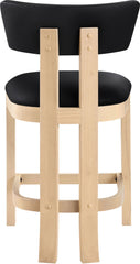 Lavrin - Vegan Leather Counter Stool (Set of 2) - Natural Base