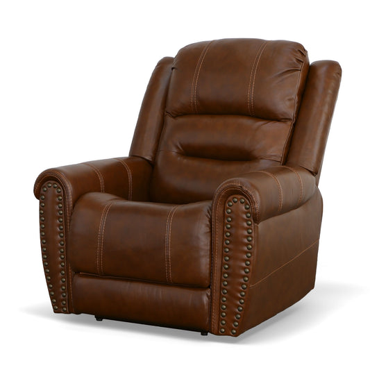 Oscar - Power Recliner With Power Headrest - Grizzly