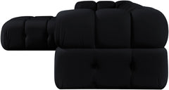 Orin - Velvet 4 Piece Modular Sectional With Chaise