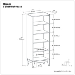 Harper - Handcrafted Bookcase With Storage