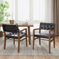 Modern Style Dining Chair With Upholstery - Black