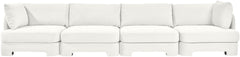 Hammond - Velvet Performance Fabric Upholstered 4 Piece Sofa