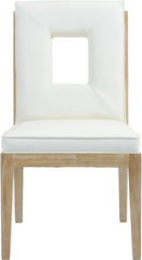Gwendolyn - Faux Leather Dining Side Chair With Natural Frame (Set of 2)