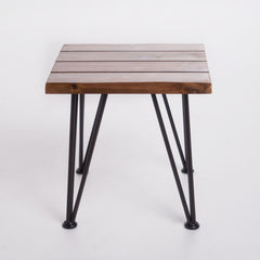 Zenith - Outdoor Industrial Accent Table (Set of 2) - Teak