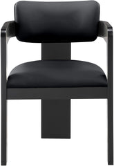 Sacha - Vegan Leather Upholstered Dining Chair With Black Base (Set of 2)