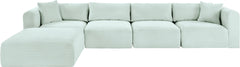 Shaggy - 5 Piece Modular Sectional With Ottoman