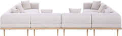 Laguna - 8 Piece Resilient Water Resistant Fabric 142" Upholstered Outdoor Patio Modular Sectional