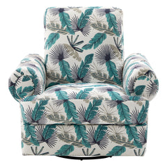 Manual Swivel Recliner Rocker Chair With Adjustable Backrest