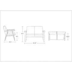 Archduke - Loveseat - Black