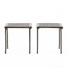 Laughlin - Traditional Style Cast End Table Set - Antique Espresso