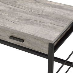 Disho - Weathered Writing Desk With USB - Oak