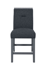 Monaco - 7 Piece Dining Room Set (Bar Table And 6 Bar Stools) - Dark Gray