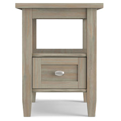 Warm Shaker - Narrow Side Table - Light Brown