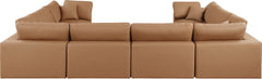Comfy - 8 Piece Faux Leather Modular Sectional