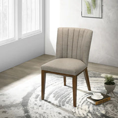 Elmwood - Dining Chair (Set of 2) - Beige / Brown / Cream