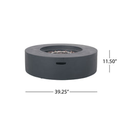 Modern Lightweight Concrete Outdoor Circular Fire Pit 50, 000 Btu