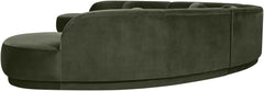 Avra - 189" Velvet Performance Fabric Upholstered Sectional