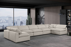 Comfy - 7 Piece Linen Modular Armless Sectional