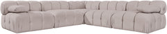 Orin - Velvet Fabric 5 Piece Modular Sectional