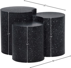 Dimple - 20" 3 Piece Modular End Table - Terazzo Finish