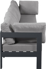 Nizuc - Outdoor Patio 5 Seat Modular Sofa With Gray Frame