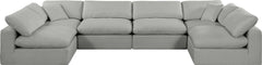 Comfy - 6 Piece Linen Modular Armless Sectional