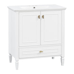 Freestanding Vanity With 1 Drawer & 2 Soft Close Doors With Door Mounted Storage