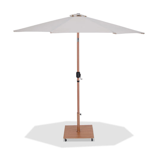 Fiji - Aluminum Patio Umbrella With Square Teak Base