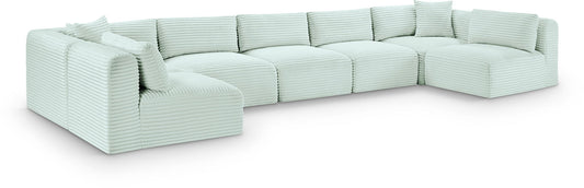 Shaggy - 7 Piece Modular U-Shaped Armless Sectional