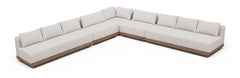 Solace - Olefin Fabric 5 Piece Outdoor Patio Modular Sectional