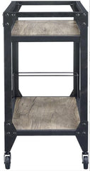 Jorgensen - Serving Cart - Rustic Oak / Charcoal