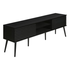 TV Stand, Media Entertainment Center, Storage Cabinet, Console, Storage Shelves, Bedroom, Living Room, Contemporary, Modern - Black