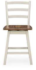 Brinfern - Swivel Stool (Set of 2) - Brown / Antique White