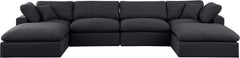 Comfy - 6 Piece Linen Modular Double Chaise Sectional