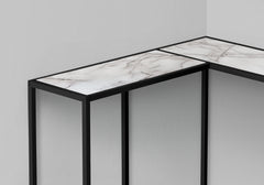 Corner Accent Console Table For Entryway - White